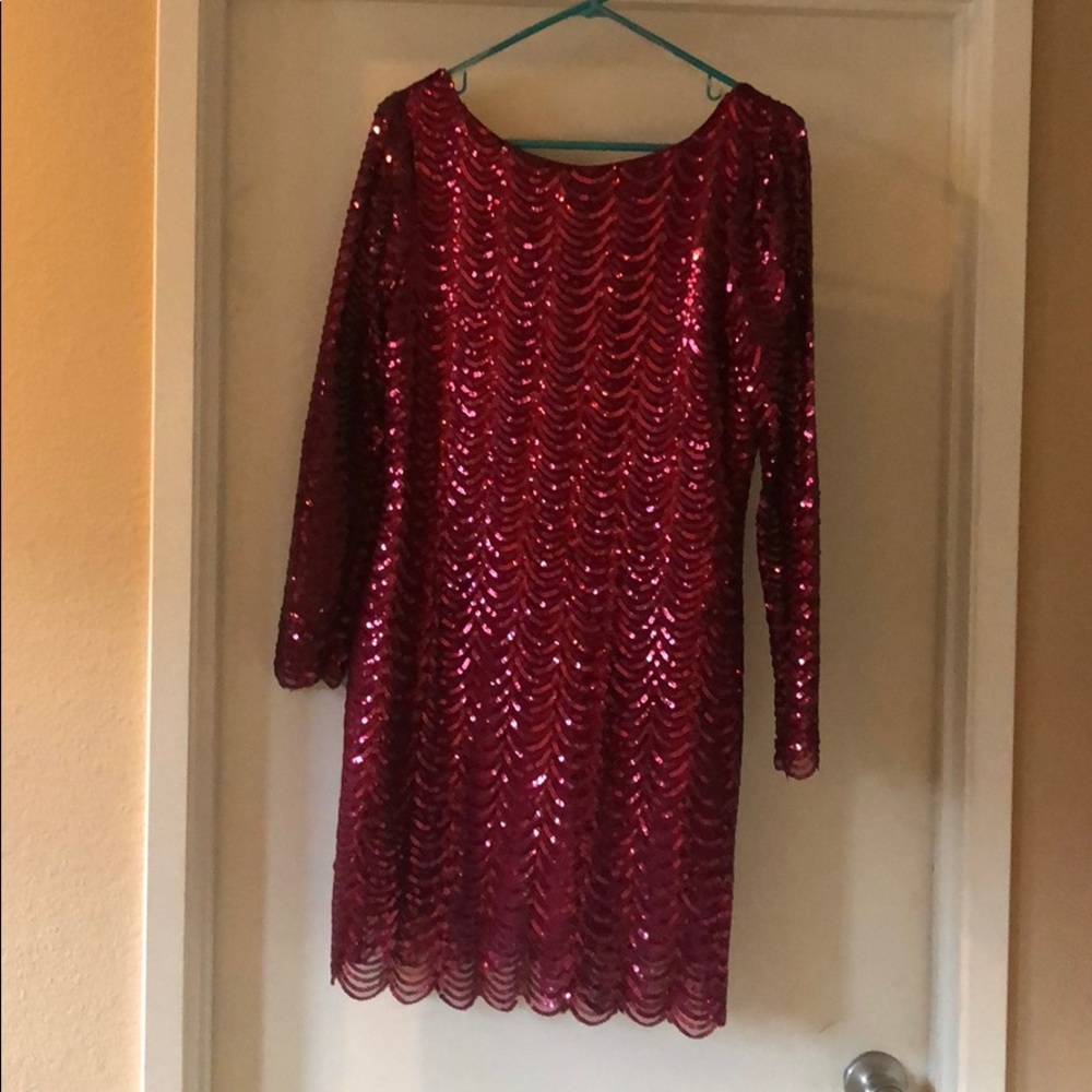 Sequin red dress